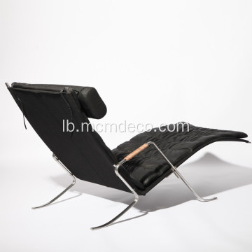 Modern Black Chaise Lounge Stull